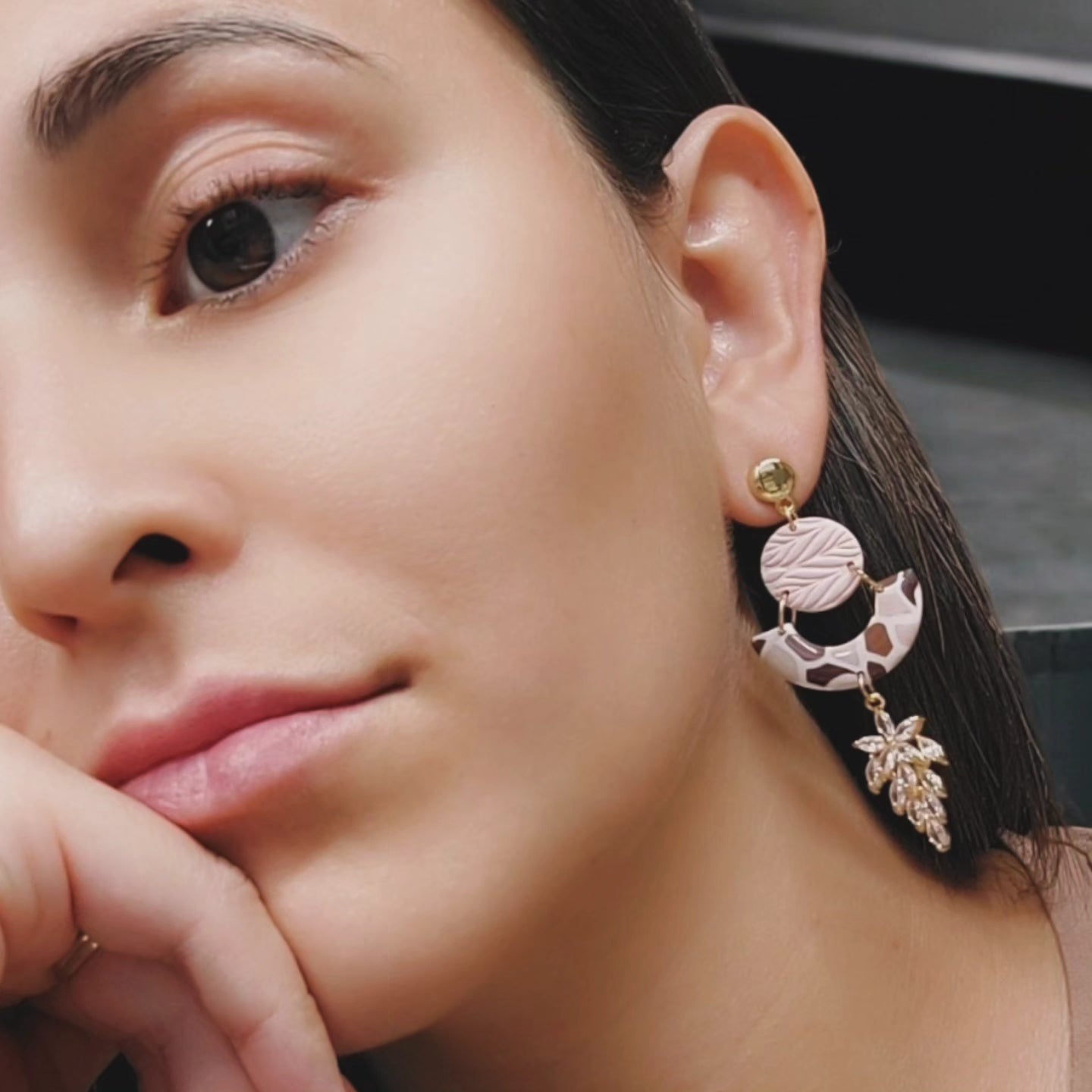 Pendenti rosa eleganti