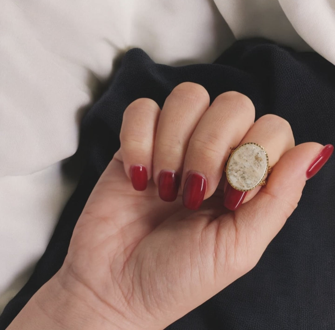 Anello regolabile mod. Ivory ovale