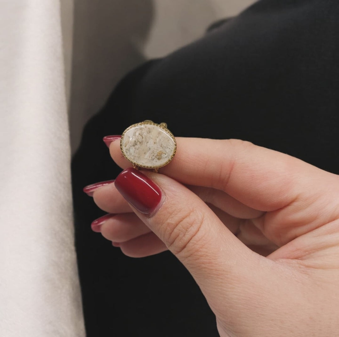 Anello regolabile mod. Ivory ovale